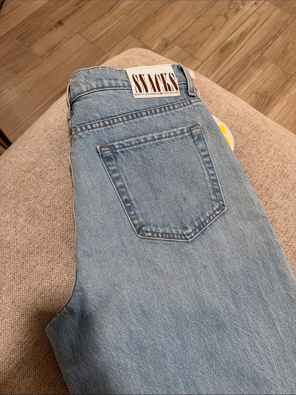 SNACKS from Mother Light Blue Distressed Women's Jeans, wide leg NWT - Picture 3 of 5